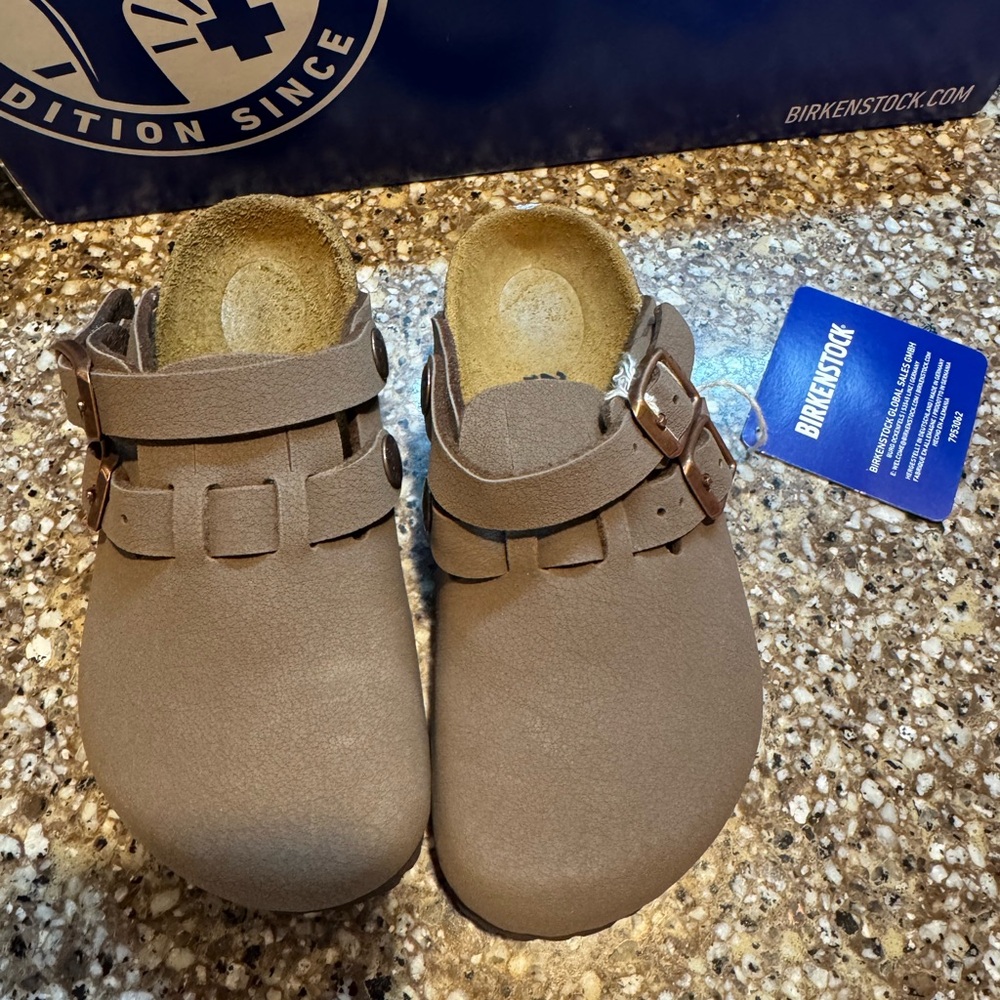 Birkenstock Kids Tan Slippers